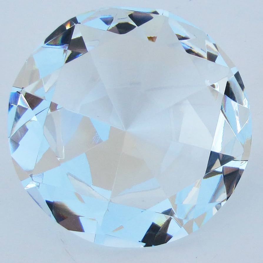 Amazon.com: Giant 100 mm Clear Cut Glass Faceted Crystal